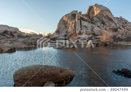 Barker Dam at sunset 89047499