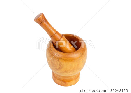 Handmade wooden mortar for grinding spices. 89048153