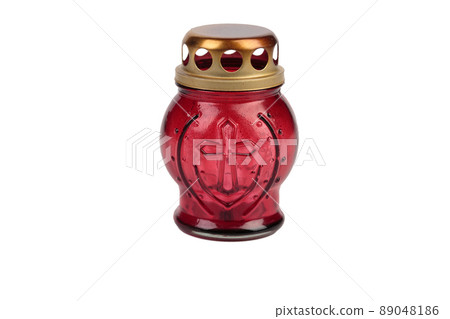 Red votive lamp for icons. Red votive lamp for icons. 89048186