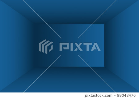 Abstract Luxury gradient Blue background. Smooth Dark blue with Black vignette Studio Banner. 89048476