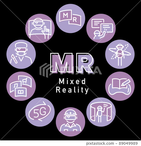 MR 混合現實徽標 MR 混合現實徽標 89049989