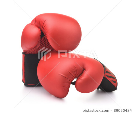 Pair of red boxing gloves 89050484