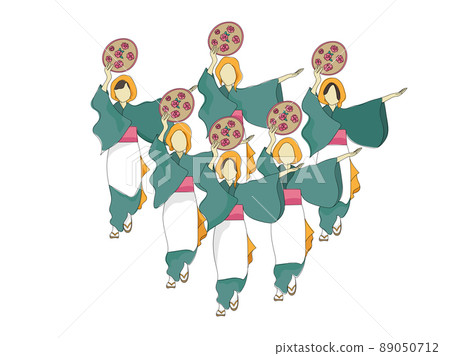 Illustration of a person at the Hanagasa Festival 89050712