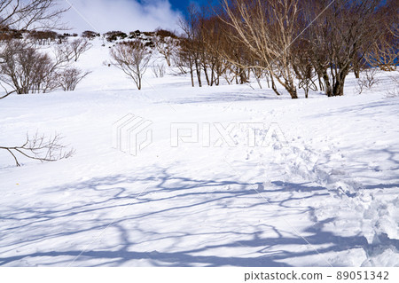 雪景：通往平涼山的山路 89051342