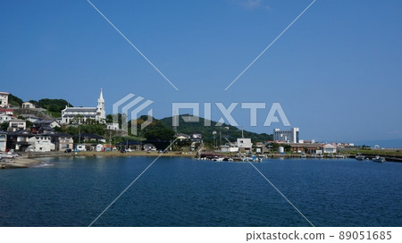 Magome Church overlooking the sea from a hill [Nagasaki, Japan] 89051685
