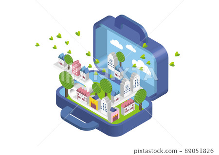 Beautiful cityscape and enjoyable living. Creating a city where people can live brightly and happily. 89051826