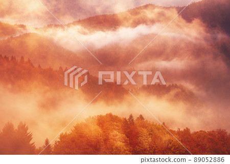 Misty mountain landscape 89052886