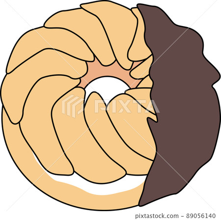 Illustration material of delicious chocolate donut 89056140