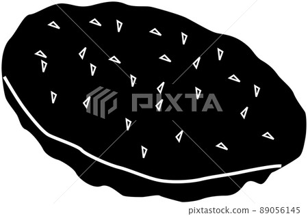 Curry bread silhouette material 89056145