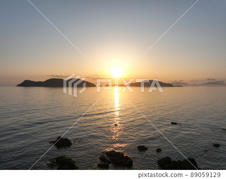 Yawatahama City, Ehime Prefecture, Oshima at dusk Yawatahama City, Ehime Prefecture, Oshima at dusk 89059129