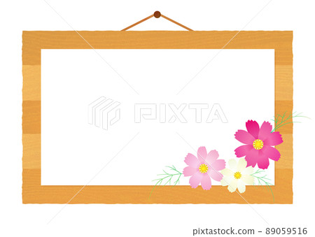 Signboard decorated with cosmos Menu Bulletin board Signboard decorated with cosmos Menu Bulletin board 89059516