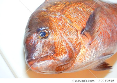砧板上的鮮紅鯛魚 砧板上的鮮紅鯛魚 89059656