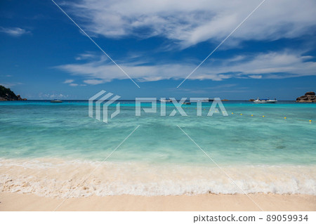 Similan island beach and turquoise andaman sea in summer Similan island beach and turquoise andaman sea in summer 89059934