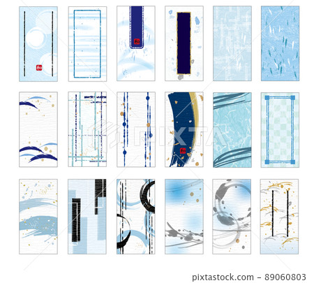 淺藍色日式標籤貼紙套裝 淺藍色日式標籤貼紙套裝 89060803