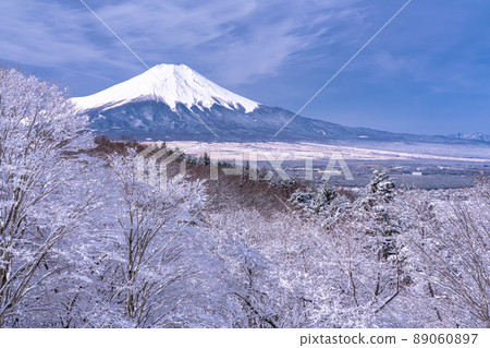 《Yamanashi Prefecture》 Mt. Fuji in winter, 20 songs of snowfall 89060897