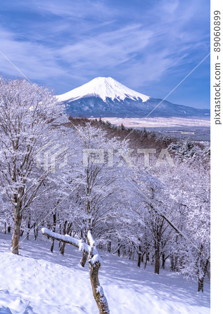 《Yamanashi Prefecture》 Mt. Fuji in winter, 20 songs of snowfall 89060899