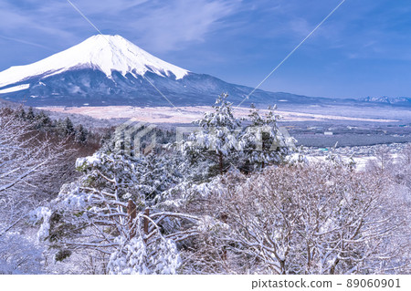 《Yamanashi Prefecture》 Mt. Fuji in winter, 20 songs of snowfall 89060901