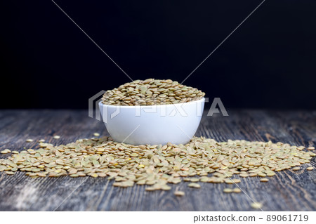 dried lentils on the table before cooking dried lentils on the table before cooking 89061719