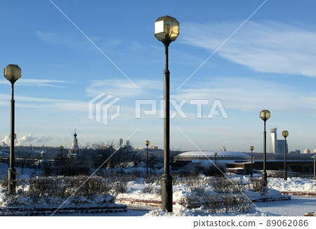 General view of the city of Moscow from a viewing platform near the building of Presidium of Russian Academy of Sciences General view of the city of Moscow from a viewing platform near the building of Presidium of Russian Academy of Sciences 89062086