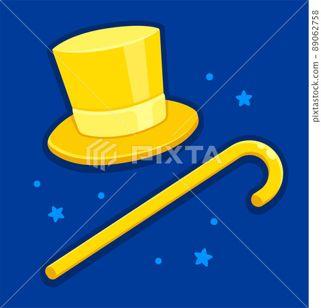 Yellow top hat and cane Yellow top hat and cane 89062758