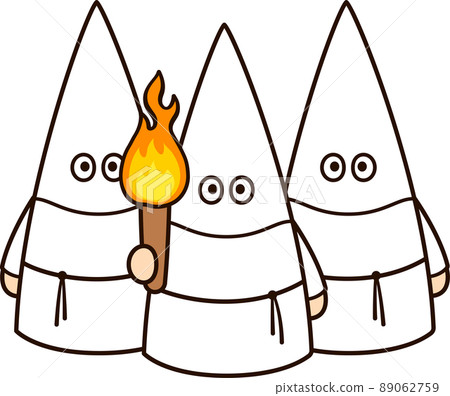 Ku Klux Klan members with torch 89062759