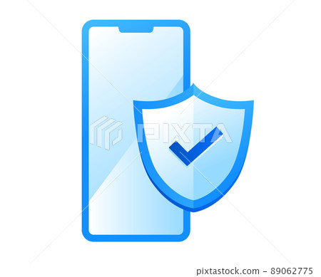 智能手機安全的插圖素材 89062775