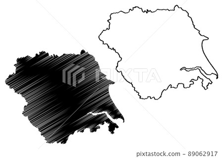 Yorkshire and the Humber Region (United Kingdom, Region of England) map vector illustration, scribble sketch Yorkshire and the Humber map.... 89062917