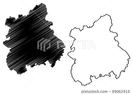 West Midlands Region (United Kingdom, Region of England) map vector illustration, scribble sketch West Midlands map.. West Midlands Region (United Kingdom, Region of England) map vector illustration, scribble sketch West Midlands map.. 89062918