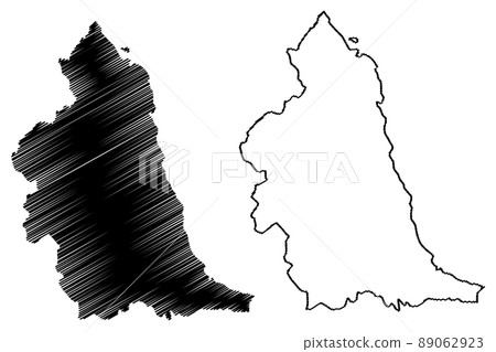 North East England Region (United Kingdom, Region of England) map vector illustration, scribble sketch North East England map 89062923