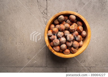 hazelnut nuts in a bowl hazelnut nuts in a bowl 89064227