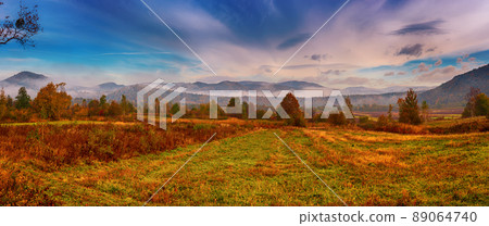 Foggy autumn landscape Foggy autumn landscape 89064740