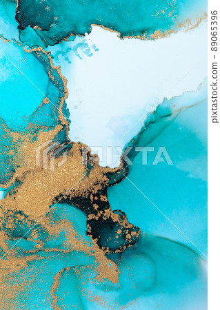 Luxury blue abstract background of marble liquid ink art painting on paper . Luxury blue abstract background of marble liquid ink art painting on paper . 89065396