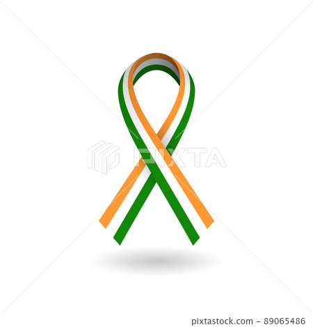 National tricolor ribbon of India 89065486