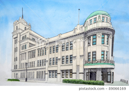 舊丸井今井百貨店函館店水彩畫現函館市區域交流城鎮建設中心 89066169