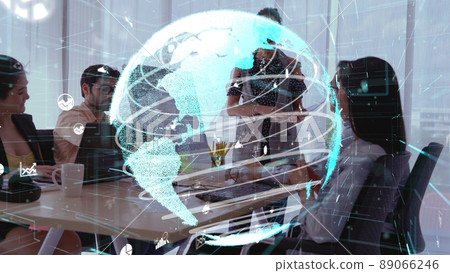Conceptual vision of business people in corporate staff meeting 89066246