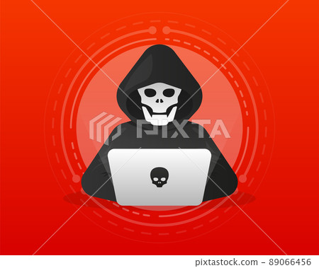 Phishing by hackers and cybercriminals, identity theft, password, user login, document, email and credit card. Hacker logo. Vector illustration. Phishing by hackers and cybercriminals, identity theft, password, user login, document, email and credit card. Hacker logo. Vector illustration. 89066456