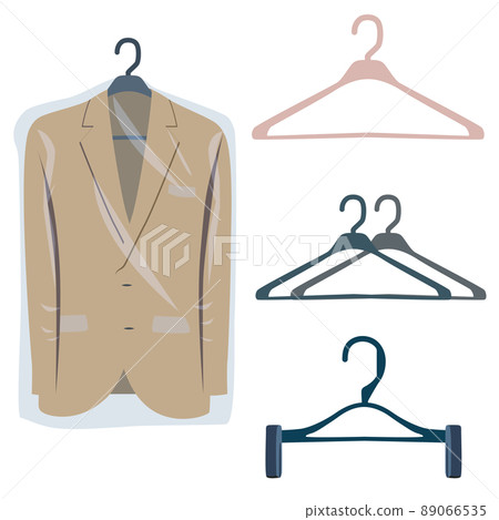 帶衣服罩的西裝和衣架 89066535