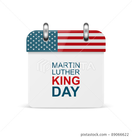 Vector 3d Realistic Martin Luther King Day Paper Classic Simple Minimalistic Calendar with US Flag Colors Icon. Design Template for MLK Day Card, Banner, Wall Calendar, Background Vector 3d Realistic Martin Luther King Day Paper Classic Simple Minimalistic Calendar with US Flag Colors Icon. Design Template for MLK Day Card, Banner, Wall Calendar, Background 89066622