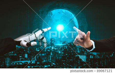 Future artificial intelligence and machine learning for AI droid robot or cyborg Future artificial intelligence and machine learning for AI droid robot or cyborg 89067121