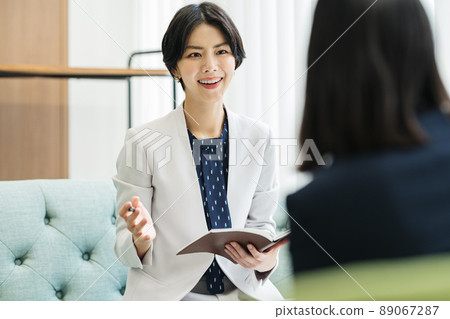 Career woman making a meeting 89067287