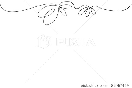 Floral silhouette art line. Flowers in continuous line drawing style. Border with tropical flower. Minimalist black linear sketch. Trendy vector illustration isolated. Contour frame for design Floral silhouette art line. Flowers in continuous line drawing style. Border with tropical flower. Minimalist black linear sketch. Trendy vector illustration isolated. Contour frame for design 89067469