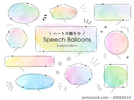 心形裝飾氣球套裝（水彩版） 89068019