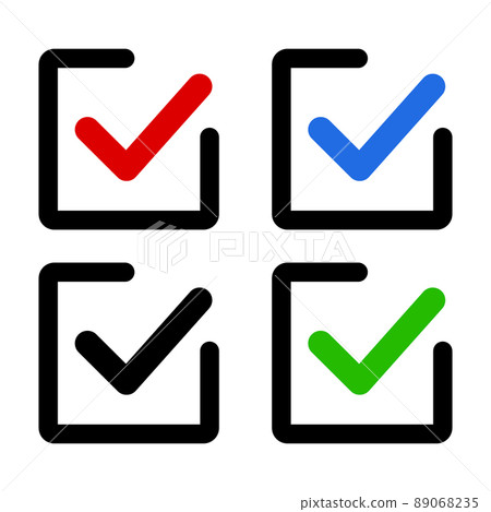 Check box set. vector. 89068235