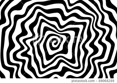 Swirl hypnotic black and white spiral. Monochrome abstract background. Vector flat geometric illustration.Template design for banner, website, template, leaflet, brochure, poster 89068289