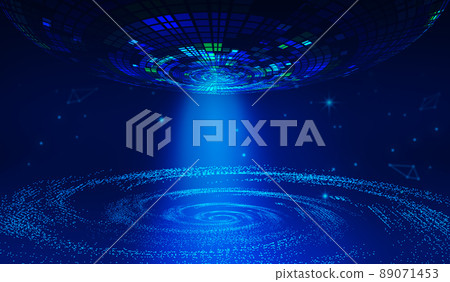 宇宙粒子流漩渦、抽象UFO，未來科技概念 89071453