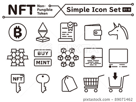 NFT simple icon set No. 01-B 89071462