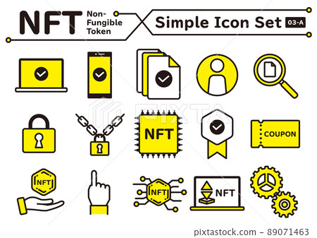 NFT simple icon set No. 03-A NFT simple icon set No. 03-A 89071463