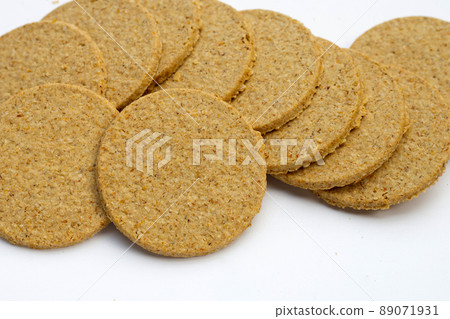 Oatcakes on a white background. 89071931