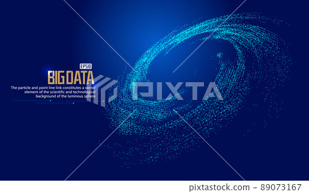 Space vortex, particle structure network technology Large data background 89073167