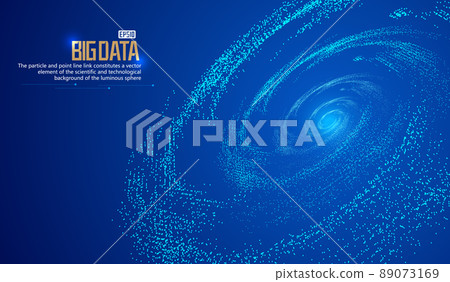 Space vortex, particle structure network technology Large data background 89073169